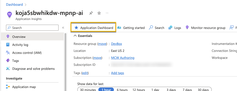 Select Application Dashboard